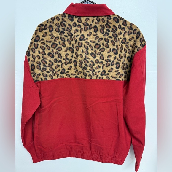 Bogey Boys mens Animal Spot  Cheetah Zip Jacket in Cheetah/Red Size Large - Picture 2 of 10